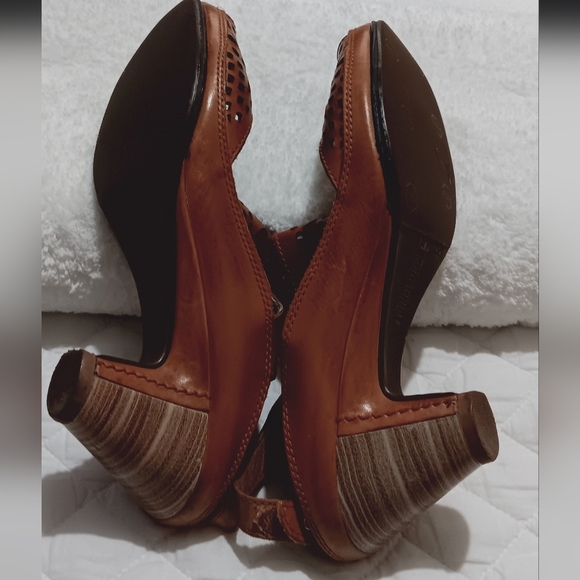PIKOLINOS Brown Cutout Heels Size 38/8 - Picture 7 of 9